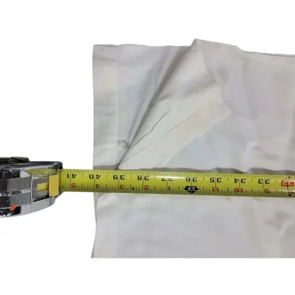 ✨ Vintage Set White Cotton Tablecloth Lot Rectangle +  Round Minimalist Decor - Picture 6 of 8